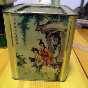 红楼梦西厢记人物图像饼干盒