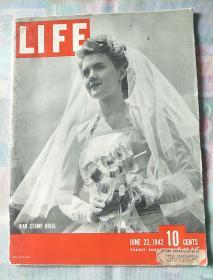 life 生活杂志 1942年 6月22日 June 22 
封面war stamp bride 战争邮票中的新娘