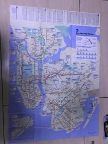 美国纽约城市地铁地图 英文原版带回 new york city subway map