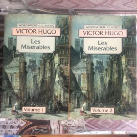 Les Miserables （ 悲惨世界 ）全二册，Volume 1、Volume 2 ，第一册、第二册，雨果的代表作，981 页