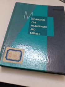 MATHEMATICS    FOR  MANAGEMENT  AND  FINANCE