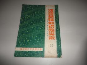 汉语基础知识分类表