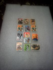 日本邮票11枚：人物(盖销)