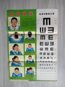 眼保健操标准对数视力表挂图（沈阳出版社2004年1月第1版2005年4月第3次印刷）4号