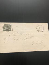 1850年代最早老邮票实寄封