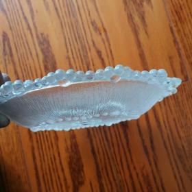 旧藏老玻璃果盘一只