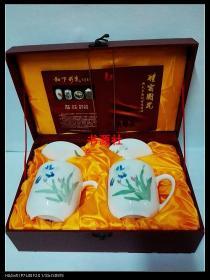 醴窑国瓷：再造毛瓷带盖茶杯礼盒一套（限量珍藏品）包中通快递