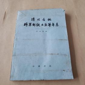 清代各地将军都统大臣等年表