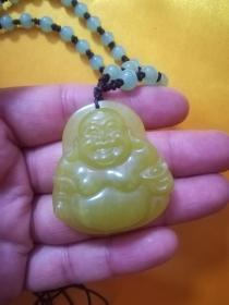 大肚弥勒佛岫玉挂件