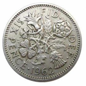 英国6便士镍币幸运币Lucky Coin外国硬币钱币