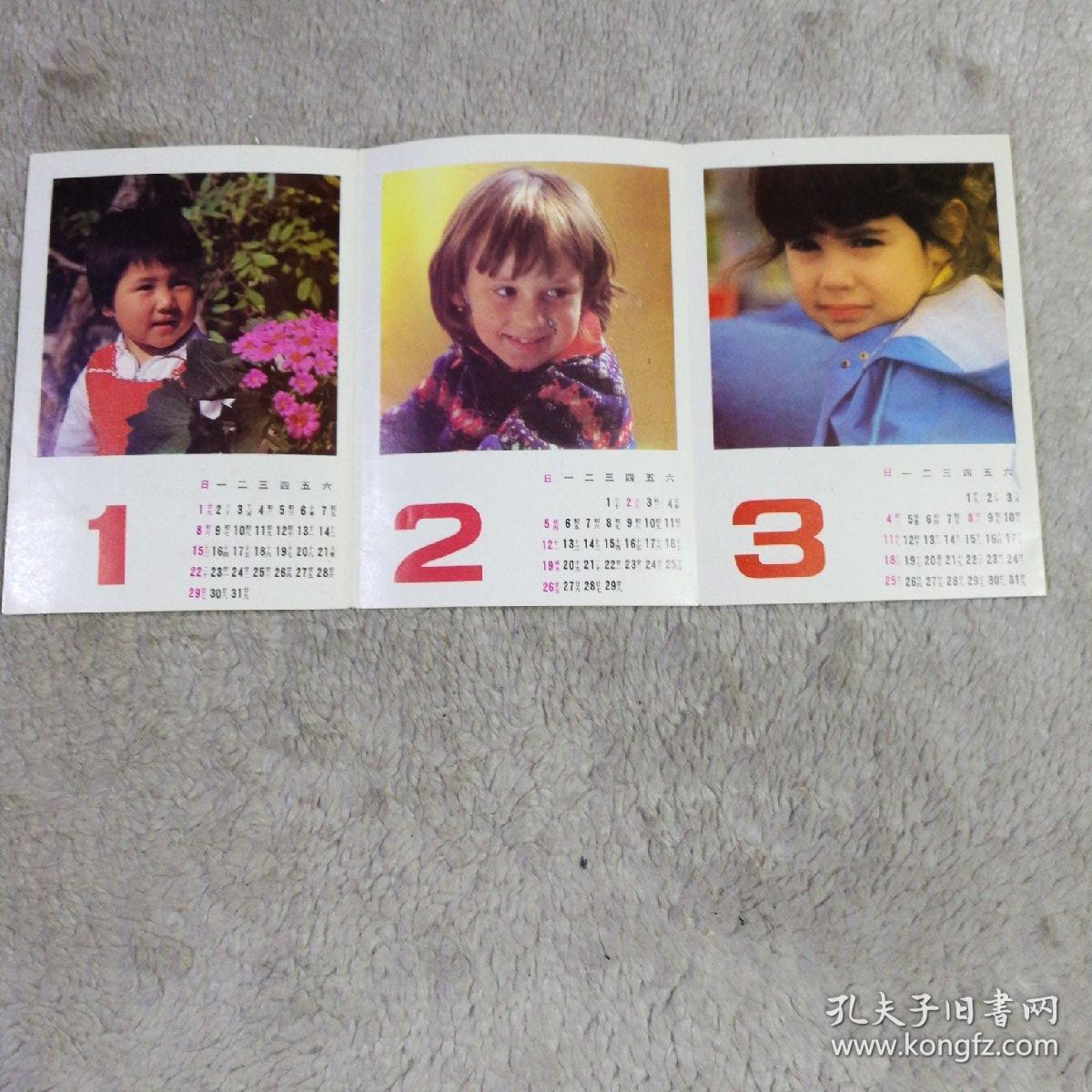 1984年月历 折叠式