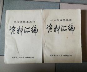 地方志编纂工作资料汇编 油印本 印量不超过10本，保存至今也就书摊这2本，十分难得的史料 厚厚一册，书重1000克