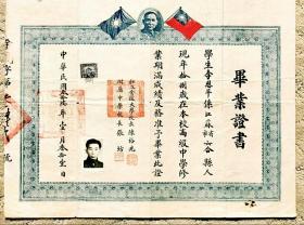 私立金陵大学附中毕业证书（1947）