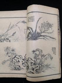 线装石印《芥子园画谱》三集（花卉翎毛谱）六卷四册全