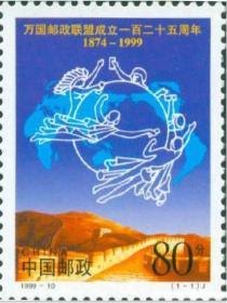 1999-10《万国邮政联盟成立一百二十五周年》保真