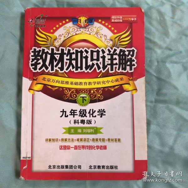 九年级化学下（鲁教版）：教材知识详解（2011年9月印刷）