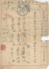 1955年  杭州市中医学会统一病历表