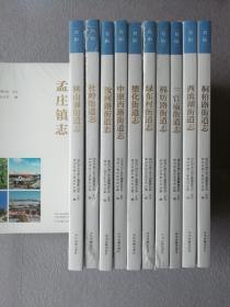 郑州市名街志文化工程：西流湖街道志、中原西路街道老、桐柏路街道志、三官庙街道志、棉纺路街道志、绿东村街道志、林山寨街道志、汝河路街道志、德化街道志、杜岭街道志。（十本合售）