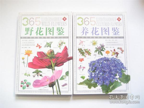 生活实用植物图鉴系列   野花图鉴 ` 养花图鉴   全彩精印画册   共2册合售    均1版1印
