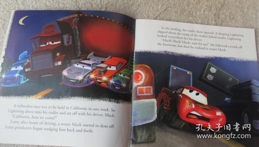 英文迪士尼 Cars Read-Along Storybook and CD 汽车总动员 经典