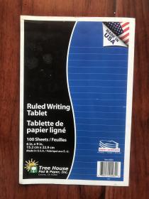 (英法文对照)产品宣传单 RULED WRITING TABLET