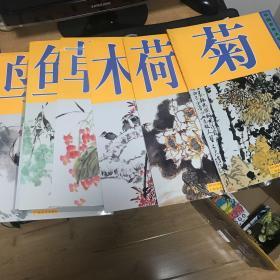 中国老年大学书画教材（全6册）鸟类 鱼类 草本 木本 荷花 菊花