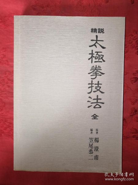 稀见孤本：精说太极拳技法（日文原版）