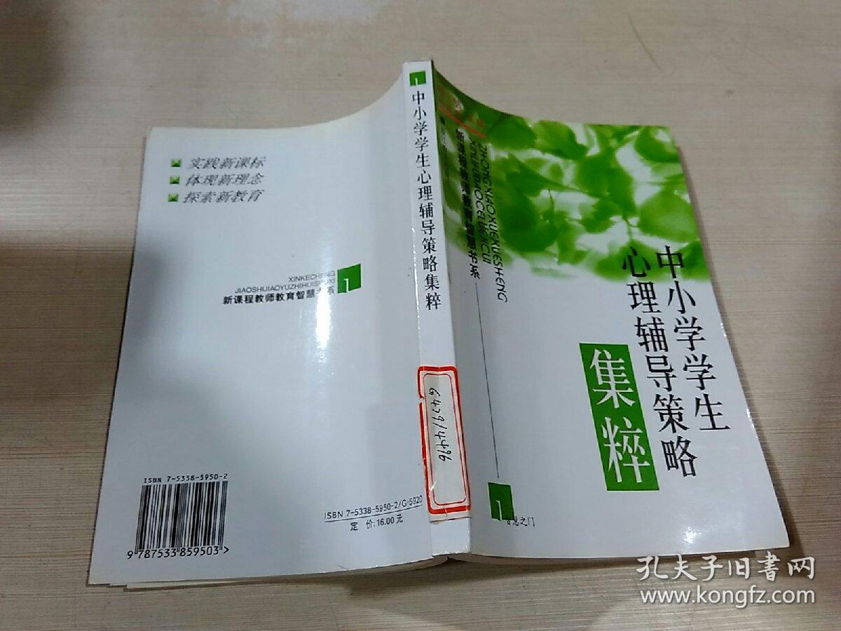 中小学学生心理辅导策略集粹 。