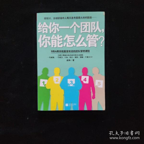 给你一个团队，你能怎么管？ 上封面右上角有磨损 如图 内页干净