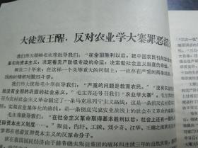 绍兴大批判 第十九期: 批判王醒等