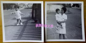 **老照片：1972年同一天2张，背题角色不同，有点意思。【上海人家——十妹家庭系列】