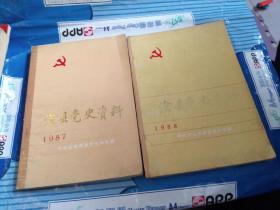 沧县党史资料1986、1987（两册合售）