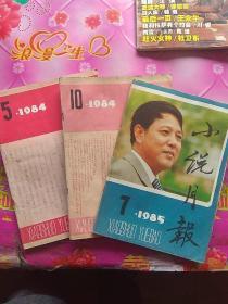 小说月报1984年5期10期1985年7期合售