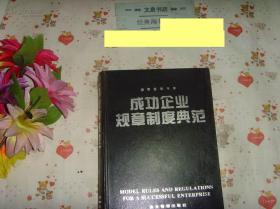 德辰管理书库《成功企业规章制度典范-上》文泉管理类精16开40801-78