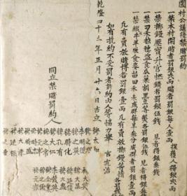 稀见乾隆43年“阖村公议复禁赌罚约”！