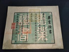 1926年广州市市立第七高等小学校毕业证书