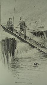 1893年FISHING. 体育名著《钓鱼图考》3/4羊皮善本 大量版画插图