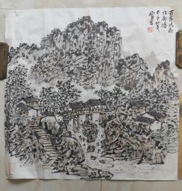 锦州画家马福臣——《百年风雨话廊桥》