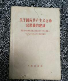 《关于国际共产主义运动总路线的建议》人民出版社1963年6月初版，印数不详，32开91页5.6万字