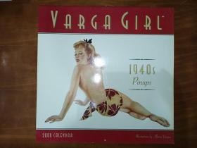 2000年英文日历 Varga Girl 1940s Pinups