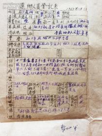 民国三十七年 察哈尔省 保证书  1949年 还乡人员登记表  暂四军26师  蔚县高聚山皮铺   皮匠