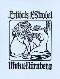 德国艺术家“Strobel Matza/马匝”线刻人体藏书票 166