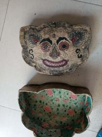 清代手绘虎头形纸盒