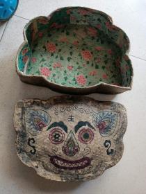 清代手绘虎头形纸盒