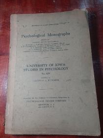 Psychological Monographs【1931年NO4】