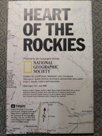 National Geographic国家地理杂志地图系列之1995年7月 Heart of the Rockies 落基山脉地图