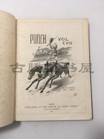 1895年/《笨拙》卷108 Punch, or the London Charivar ！!英国历史上发行量和影响力最大的幽默杂志!27×21.5cm大开插图本！内含百余幅插图