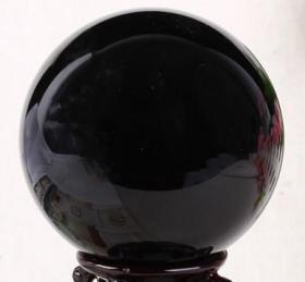 黑曜石水晶球摆件黑色水晶球
