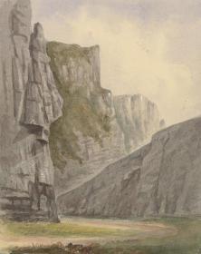 十九世纪英国水彩原作 Margaret Forde Hancock - A Pair of 1879 Watercolours, At Cheddar