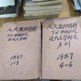 《中国古代近代文学研究》1987年1-6